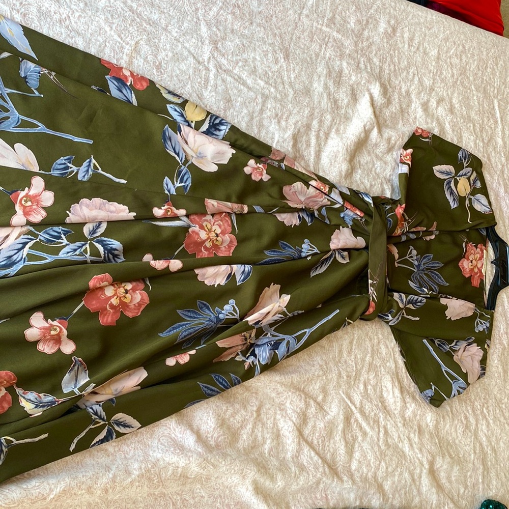 Floral wrap dress